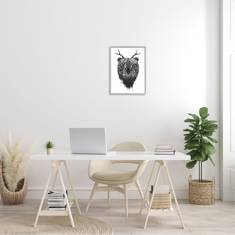 «Bear», H 20 po x l 16 po x P 1,5 po, Estampe numérique Farmhouse