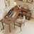 Light walnut L-Shaped Solid Wood desks-107408478