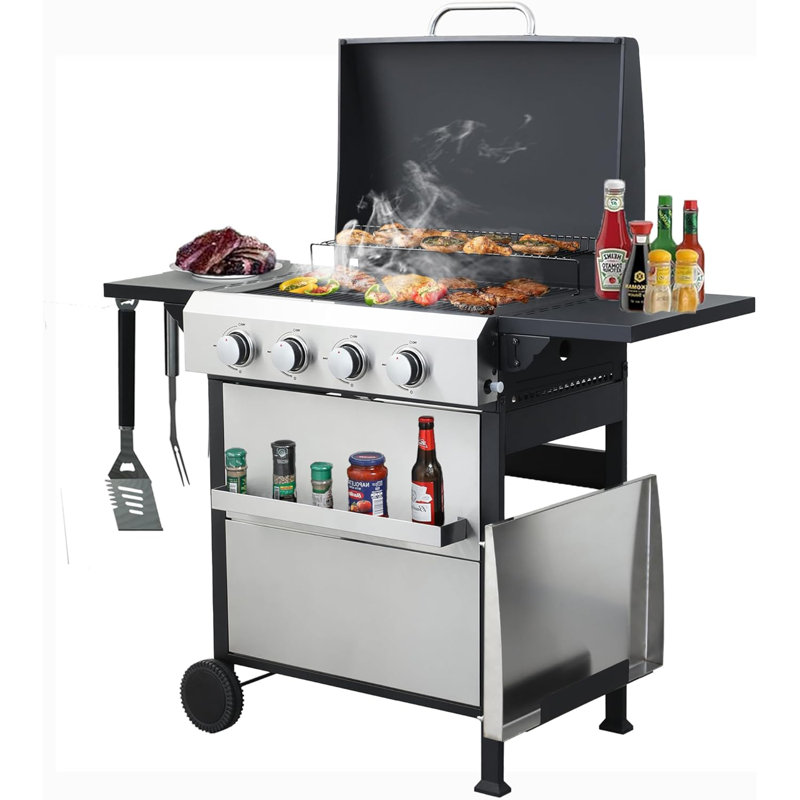 4-Burner Propane Gas BBQ Grill