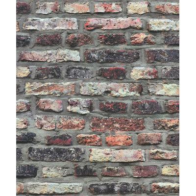 Bricks and More Collection Brickshire Residents Wallpaper Roll