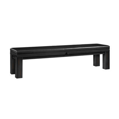 American Heritage Alta Leather Upholstered Storage Bench - Genuine Leather with Flip-Top Compartment, Solid Wood Frame, Peppercorn