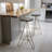 Trinity Modern 30" Round Black & Gold Metal Backless Bar Stool with Hairpin Legs and Integrated Footrest for Kitchen Island & Home Bar-1781178123