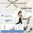 66 Inch Smart Ceiling Fan With Light | Remote & Voice Control For Alexa And Google | Reversible Dc Motor | 6 Speeds | Dimmable Light With 3 Color Temperatures | Indoor / Covered Outdoor Use-1109498868