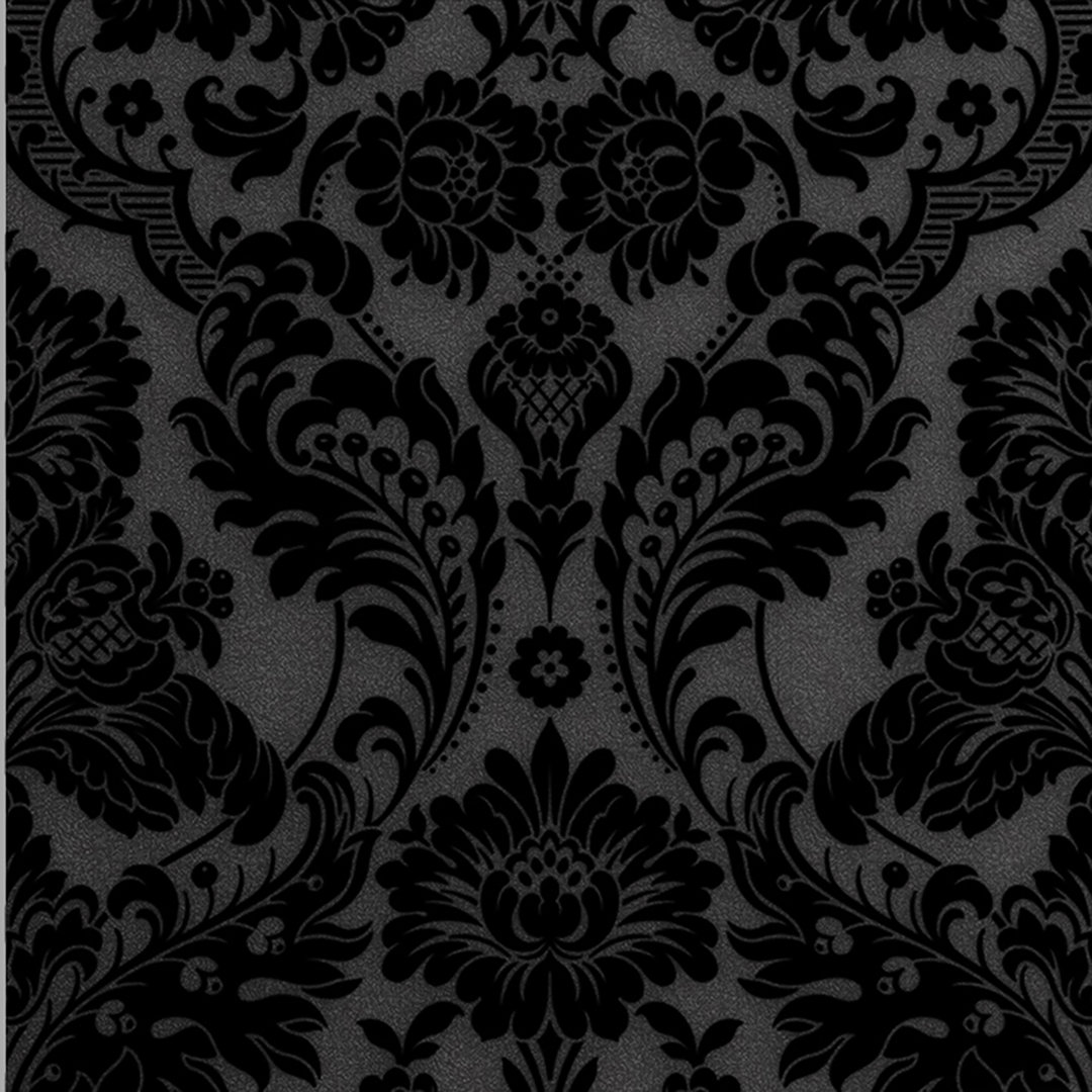 Rheo Damask Double Roll Canora Grey 
