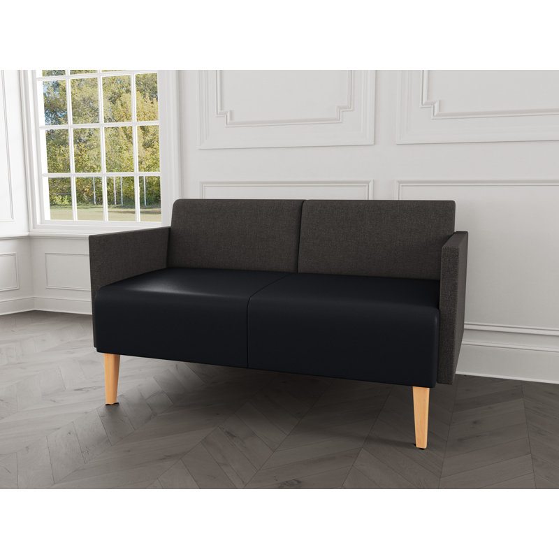 Causeuse de réception Luxe Lounge, Bois naturel, Fumée Archetype \/ noir Modena