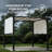 SUNJOY Meadow 10 x 10 ft. Pergola, Outdoor Patio Brown Steel Classic Frame Pergola with Retractable White Canopy Shade for Backyard