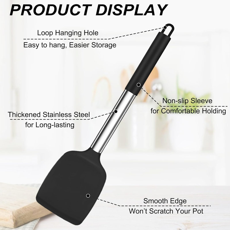 4-piece set of silicone cooking tools