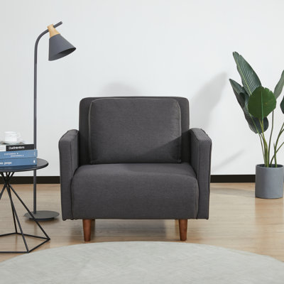 Fauteuil futon simple à dossier large de 36,6 po Arantzazu
