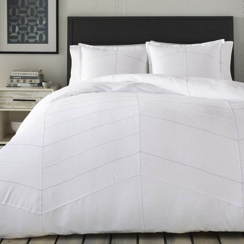 Ensemble d'édredon réversible en microfibre Courtney, Édredon pour lit simple + 1 taie décorative stan