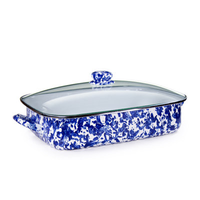 Golden Rabbit Enamelware 10.5 Qt. Roasting Pan with Lid