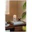 Porte-bougie blanc en verre givré 3,1 x 7,1 po, petite votive ronde en palissade pour meuble-lavabo et tablette