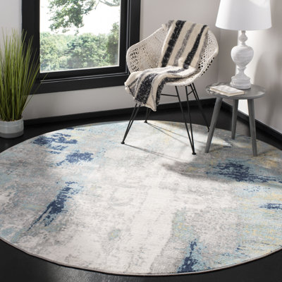 Zeke Grey/Blue Area Rug