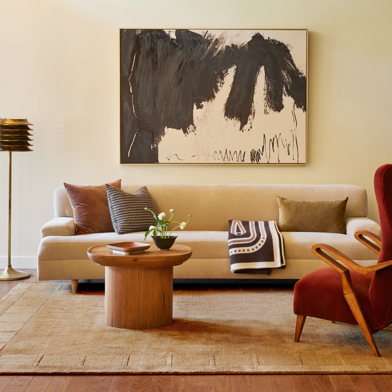 Tapis en mélange de laine Milchan, Rectangle 8 pi 6 po x 11 pi 6 po