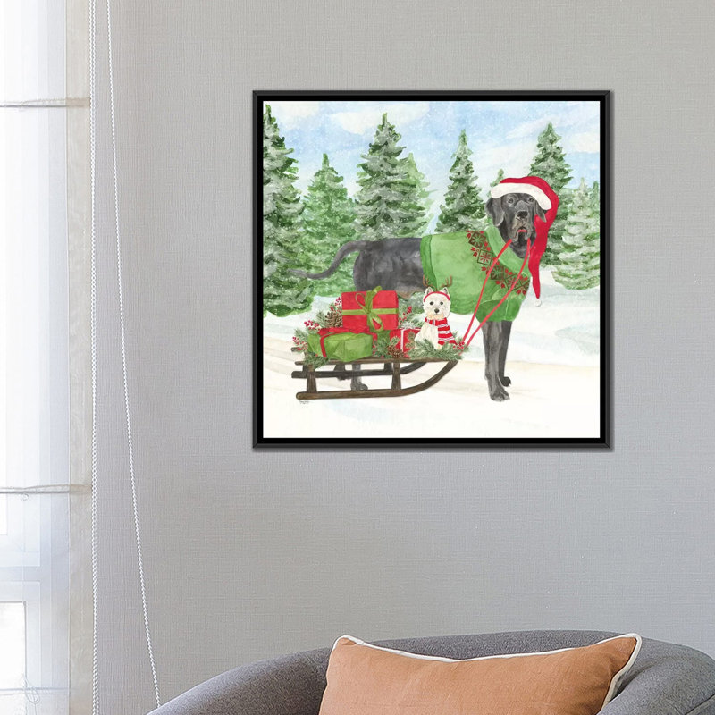 Peinture sur toile tendue Tara Reed, H 18 po x l 18 po x P 1,5 po, Toile encadrée noire, Pas de tapis
