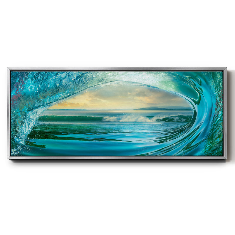 Big Wave- Framed Canvas, 20" H x 50" W