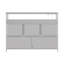 Multi-Function Steel-Wood 5-Drawer Storage Cabinet with Fabric Drawers, and Power Outlets-618085805