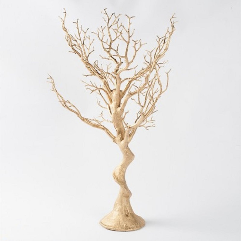Branche artificielle de Manzanita, H 30 po x l 10 po x P 10 po, Doré