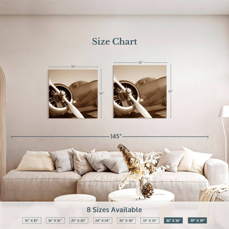 Mehar Aviation I, 39" H x 39" W