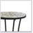 Patio Side Table with Shelf,Brown+Black