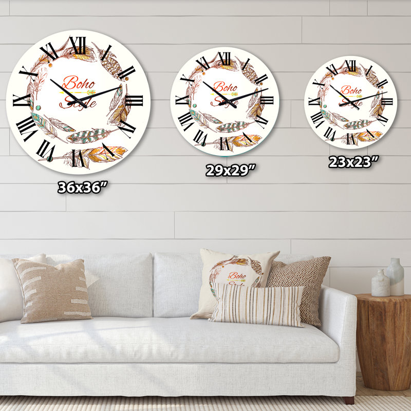 Horloge murale bohème et éclectique, Grand