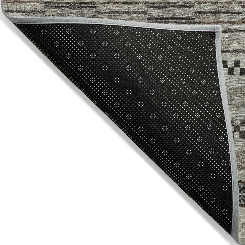 Luthyra Brown Washable Indoor-Outdoor Rug - LOOMLAN, 10' x 14'