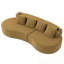 Canapé modulaire incurvé avec coussin moelleux et porte-gobelet-133761631