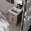 18,16 po D Meuble-lavabo en chêne gris avec comptoirs en acrylique et miroir