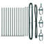 Vidaxl Fence Posts With Base Plates 13 Pcs Diameter32mm Galvanised Steel-114619068-114619063