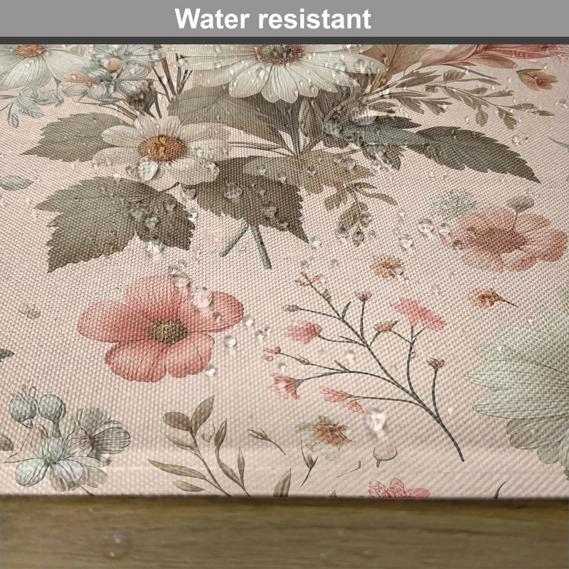 Polyester Blush Olive Green Rectangle Placemat (Set of 4)