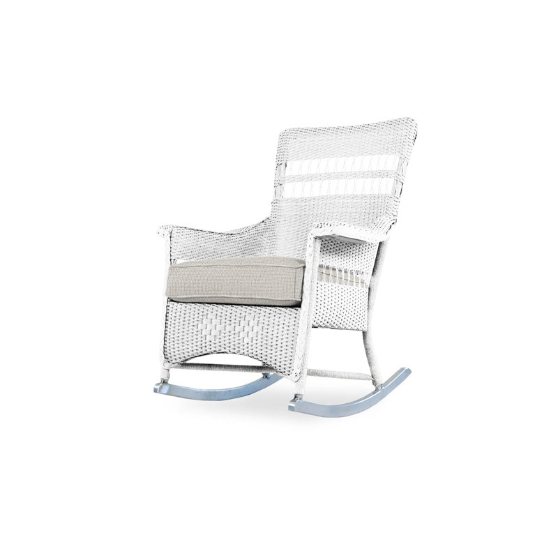 Nantucket Outdoor Rocker Chair, White, Demo Stone