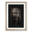 Leopard In The Dark Paint Splash - Picture Frame Graphic Art-56922945-56922942