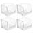 iDesign Stackable Open-Front Storage Bins for Kitchen and Pantry Organization - Set of 4 - Clear
