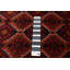 Tapis bleu marine foncé en laine noué à la main de conception unique 3 pi 1 po x 6 pi New Age