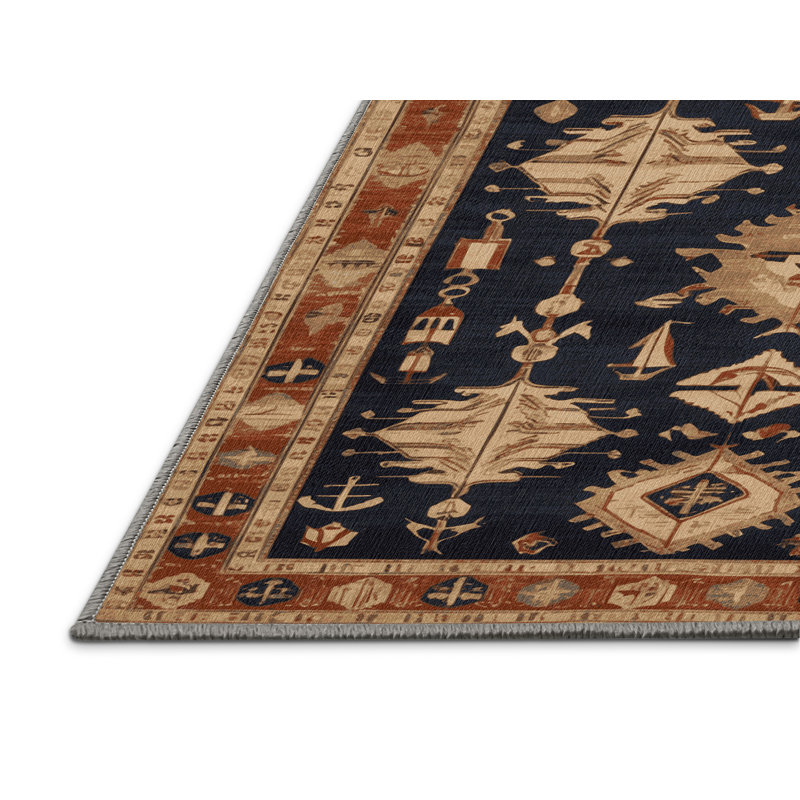 Tapis turc gris lavable à la machine, Rectangulaire 3 pi x 5 pi