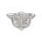 5" Silver Cast Iron Christmas Bell Trinket Tray