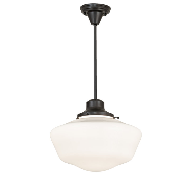 Luminaire suspendu style école Revival