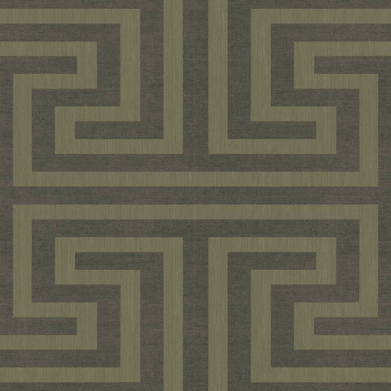 Synergy Geometric Maze Wallpaper Roll, Gold