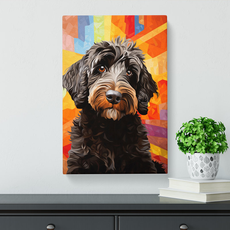 Labradoodle Op No.2 - Wrapped Canvas, 76cm H x 50cm W x 3cm D
