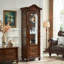 Vitrines en bois massif noisette + verre