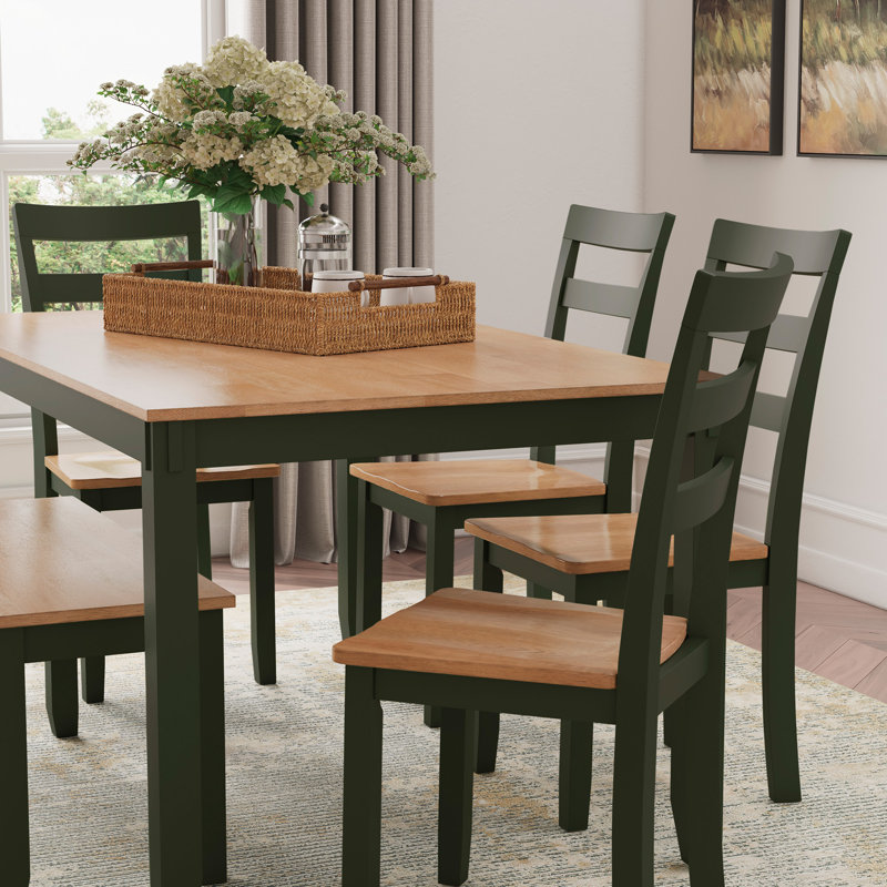 Malkin Counter Height Dining Table And 4 Barstools, Set Of 5, Green