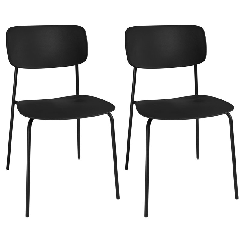 Chaise de salle à manger de patio moderne intérieur / extérieur - polypropylène durable, conception résistante aux intempéries