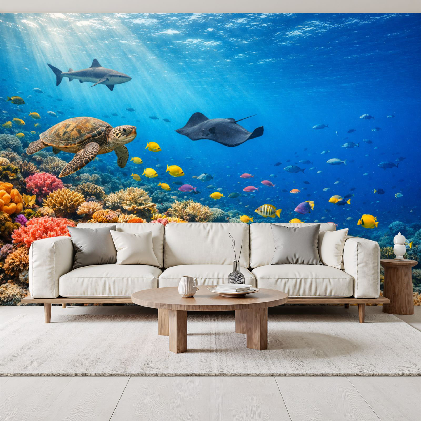 Bay Isle Home™ Peel and Stick Wallpaper Vibrant Coral Reef Tropical ...