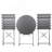 3 Pieces Patio Bistro Balcony Metail Chair Table Set-883280859