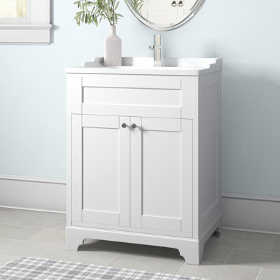 Croft 614mm Single Bathroom Vanity with Integrated Ceramic Basin