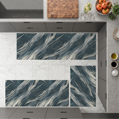 Tapis de cuisine lavables antidérapants Wave