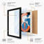 Orange and Blue Geometry Geometric - Framed Print-1293098062-1293098063