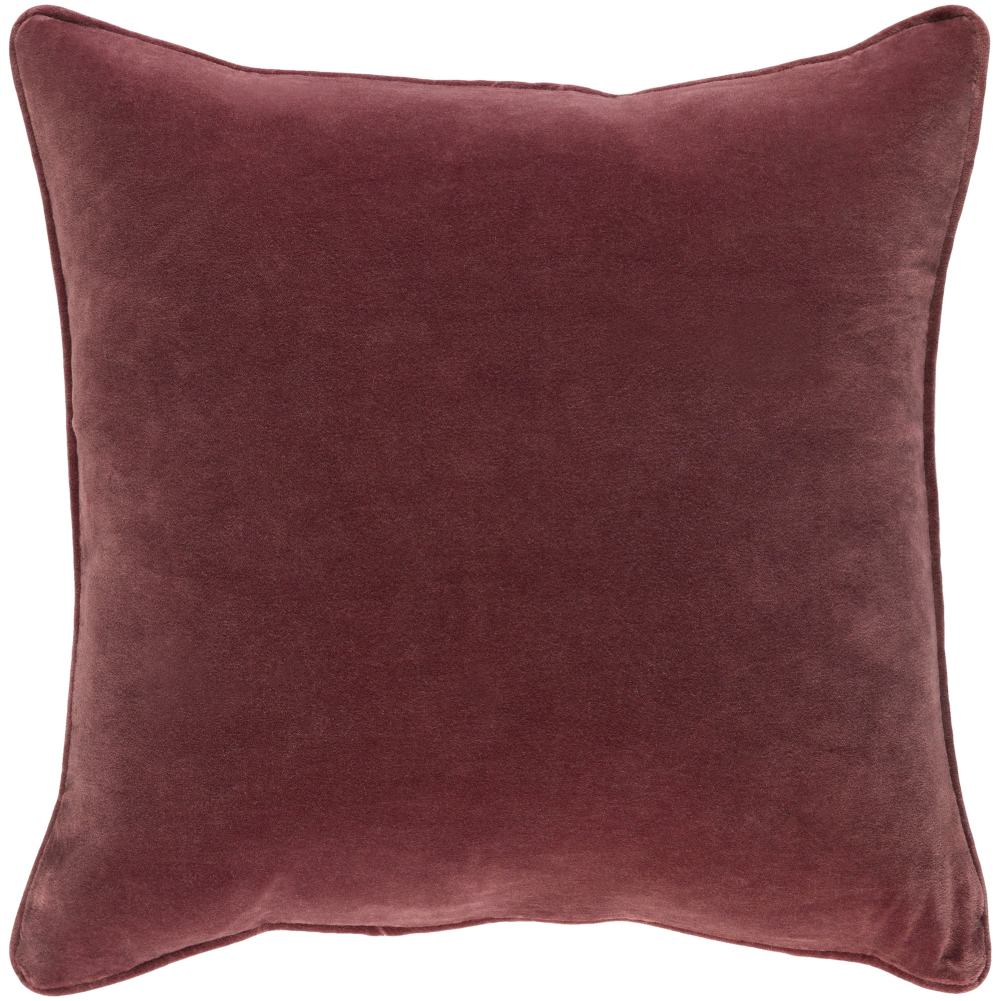 Safflower Ally Cotton Throw Pillow, Burgundy, Down