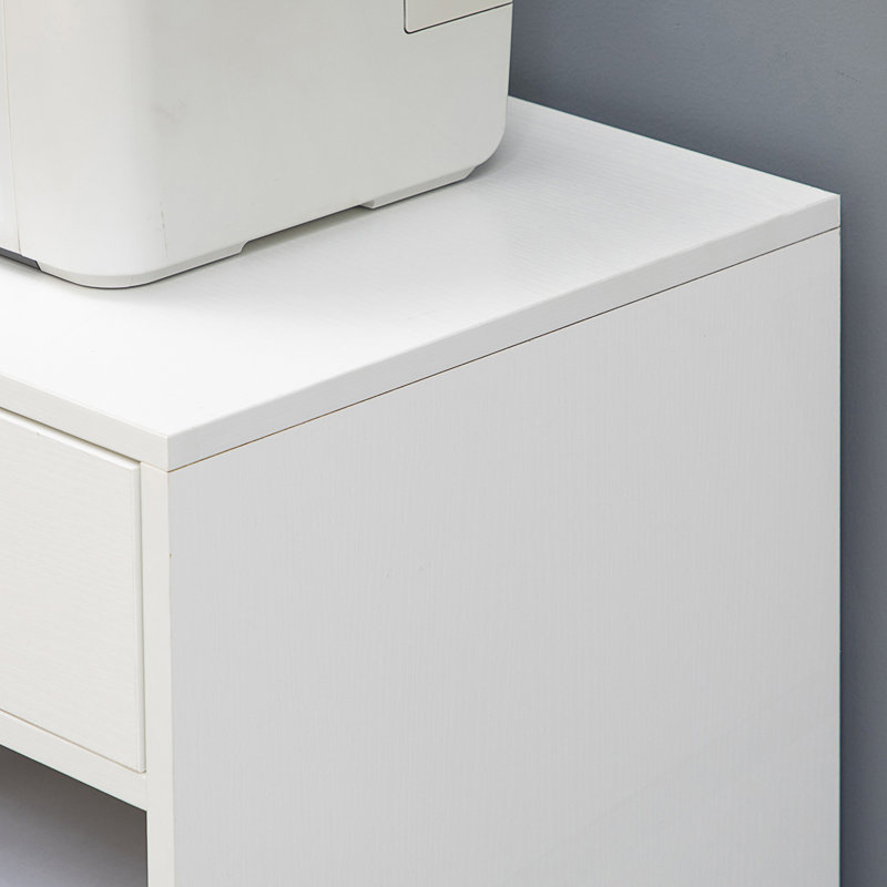 Support mobile pour imprimante, classeur à roulettes avec roulettes, armoire d'appoint avec tablette réglable, tiroir et support pour unité centrale 