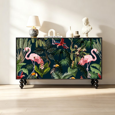 Light luxury French retro art sideboard cabinet