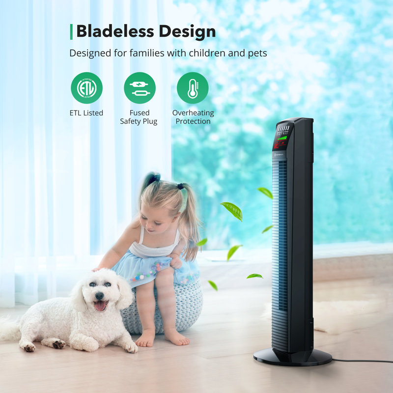 Taotronics 34.57'' Oscillating Tower Fan Fan with Remote Included